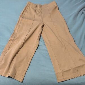 Chic Tan Wide-Leg Women's Pants